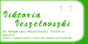 viktoria veszelovszki business card